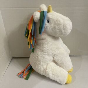 Giggle Scape Unicorn Plush Soft Stuffed Animal Toy 24” Sitting Rainbow Hair